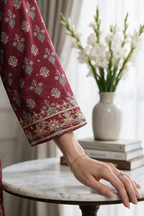 Embroidered Kurta Trouser - 1931