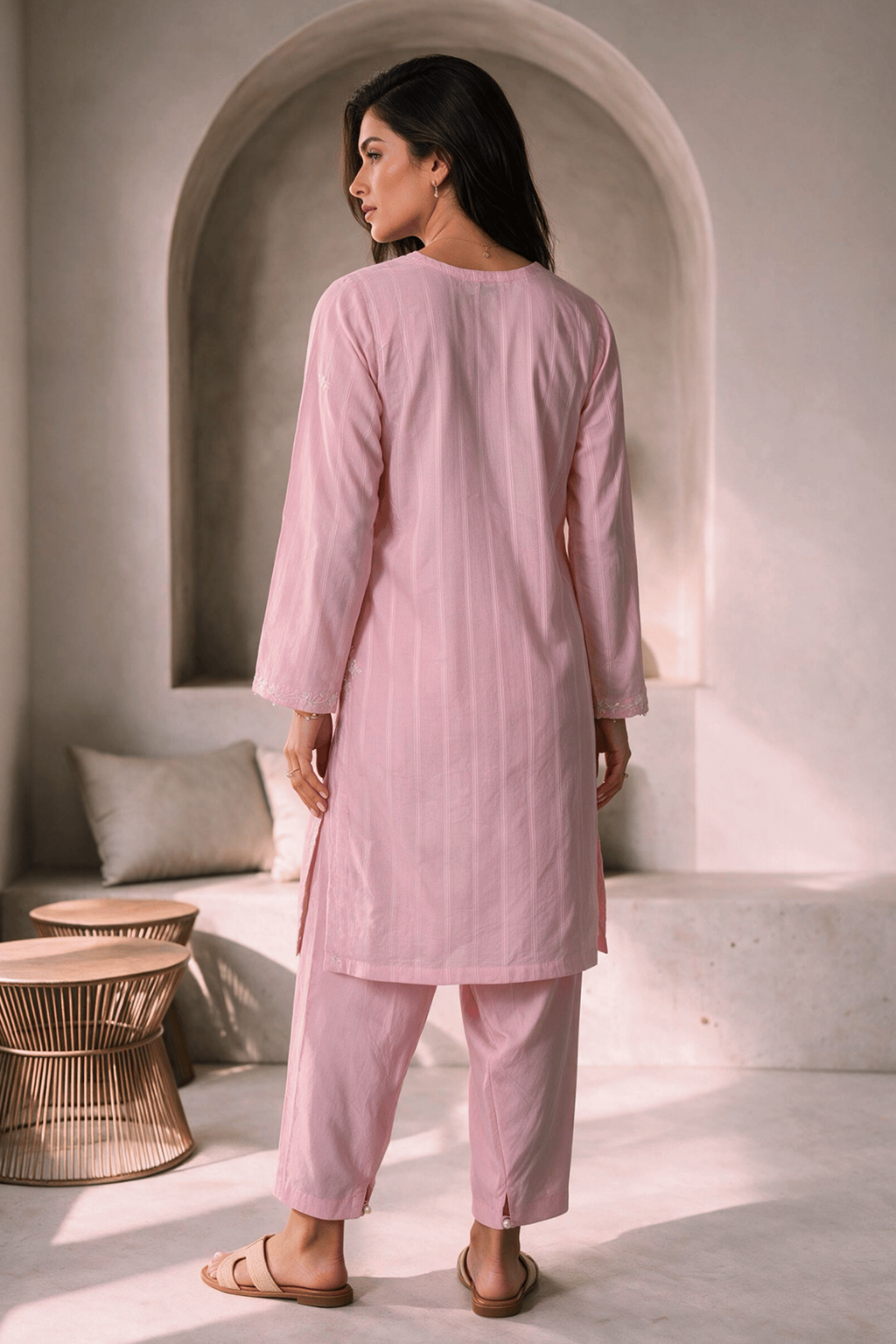 Embroidered Kurta Trouser - 1932