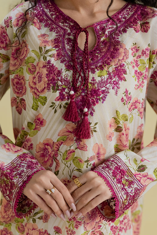 Embroidered Kurta Dupatta - 1943