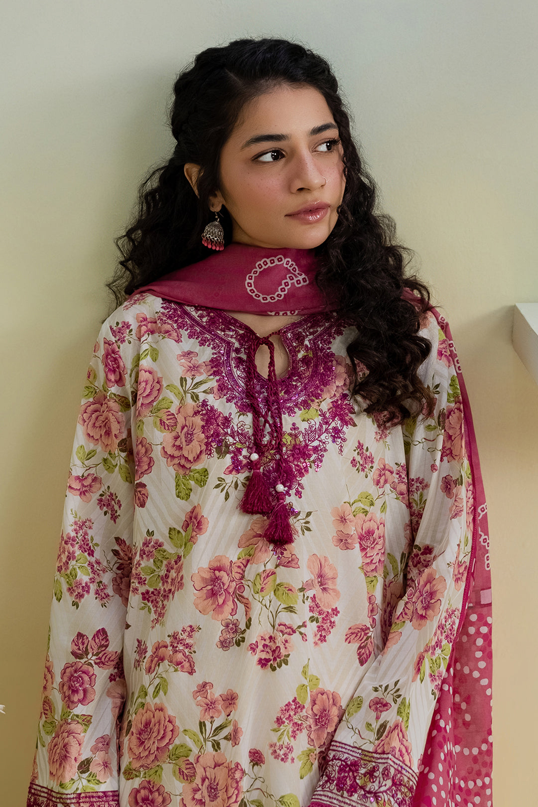 Embroidered Kurta Dupatta - 1943