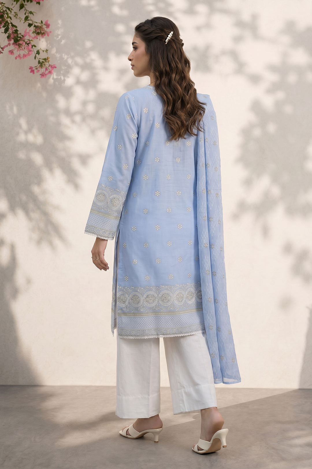 Embroidered Kurta Dupatta - 2122