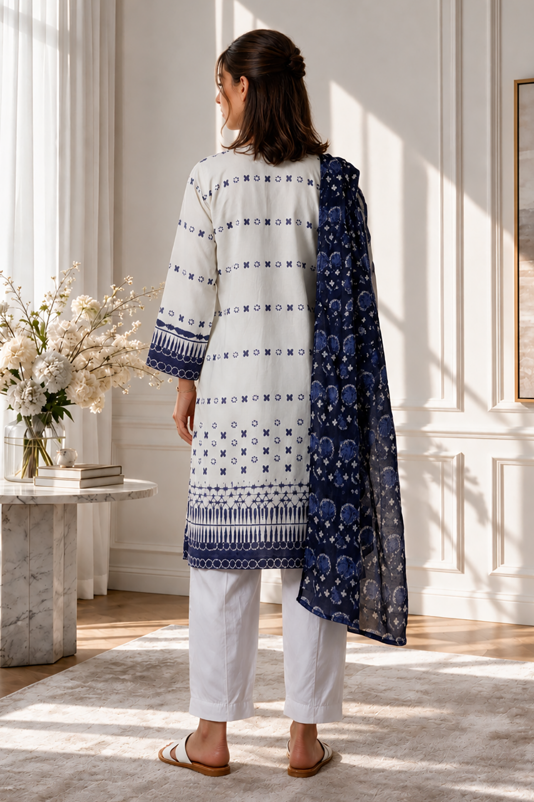 Embroidered Kurta Dupatta - 2124