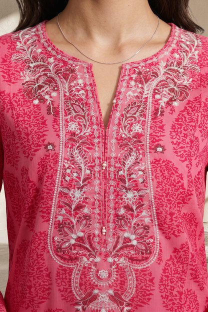Embroidered Kurta Dupatta - 2128