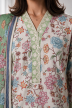 Embroidered Kurta Dupatta - 2129