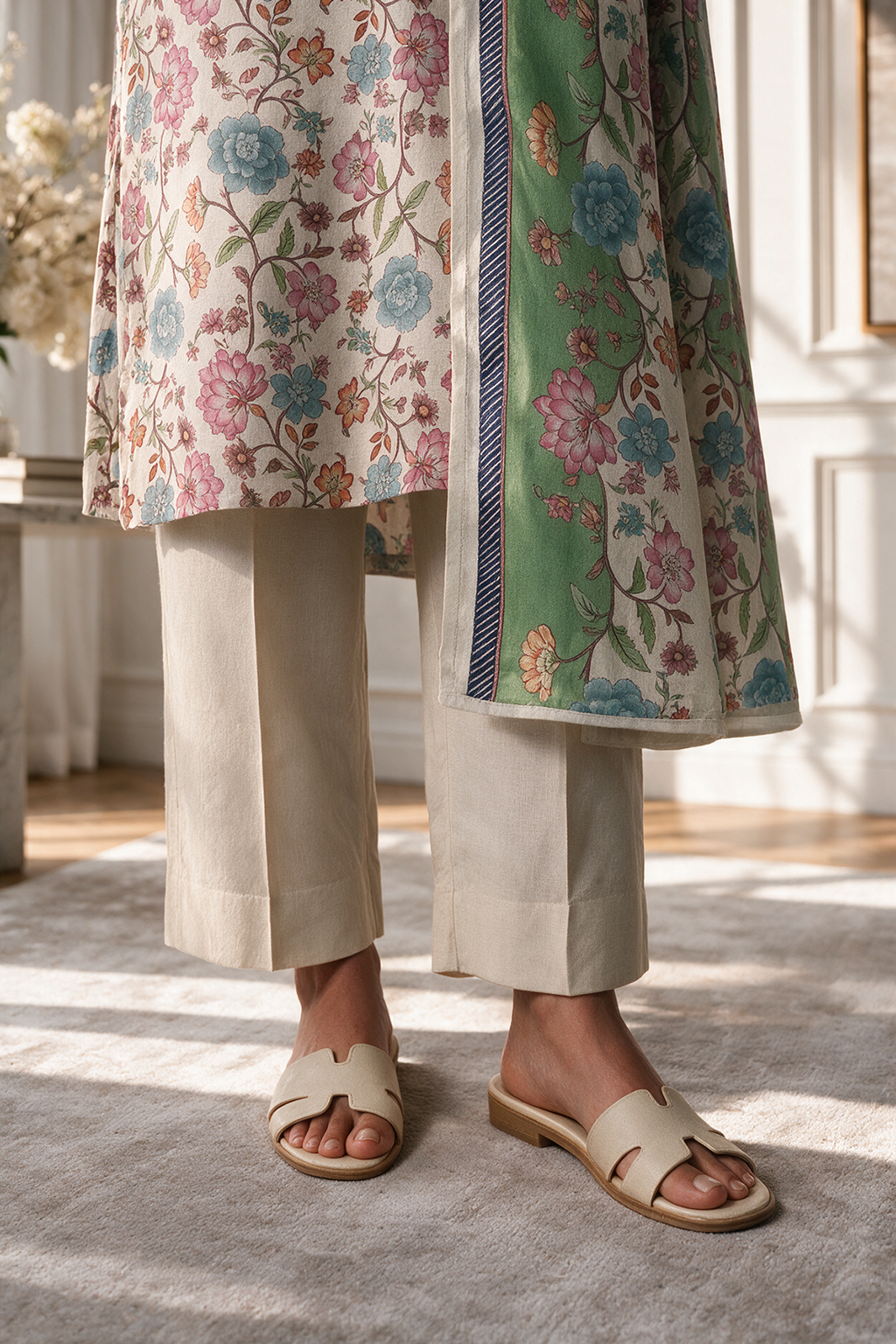 Embroidered Kurta Dupatta - 2129