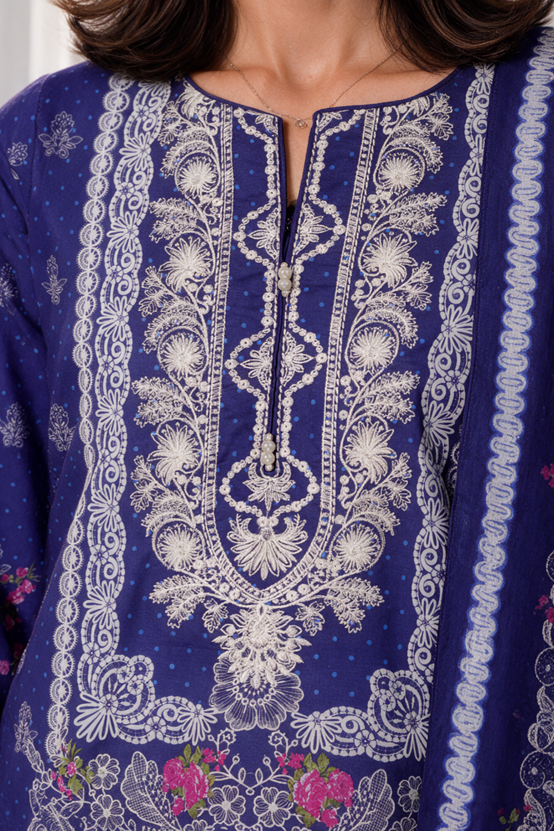 Embroidered Kurta Dupatta - 2131