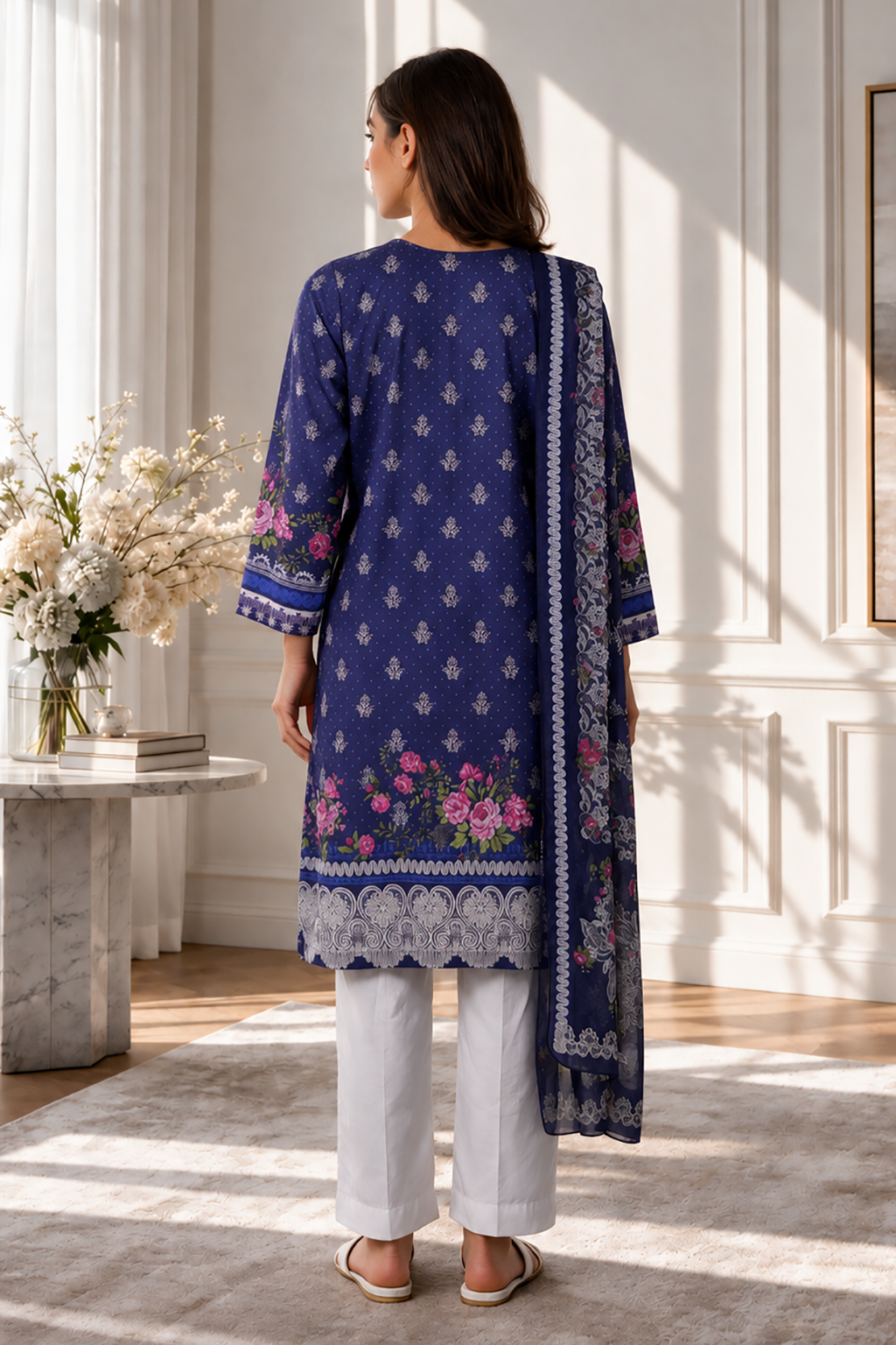 Embroidered Kurta Dupatta - 2131