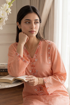 Embroidered Kurta Trouser - 2376