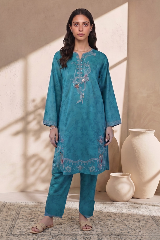 Embroidered Kurta Trouser - 2378