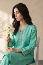 Embroidered Kurta Trouser - 2380