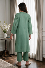 Embroidered Kurta Trouser - 2384