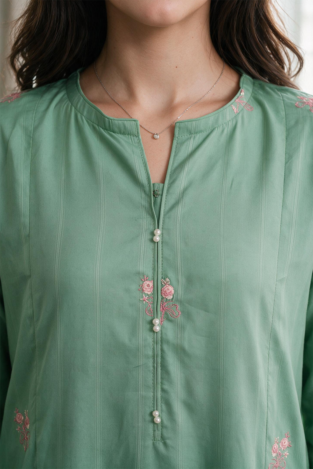 Embroidered Kurta Trouser - 2384