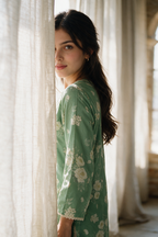 Embroidered Kurta Trouser - 2385