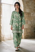 Embroidered Kurta Trouser - 2385