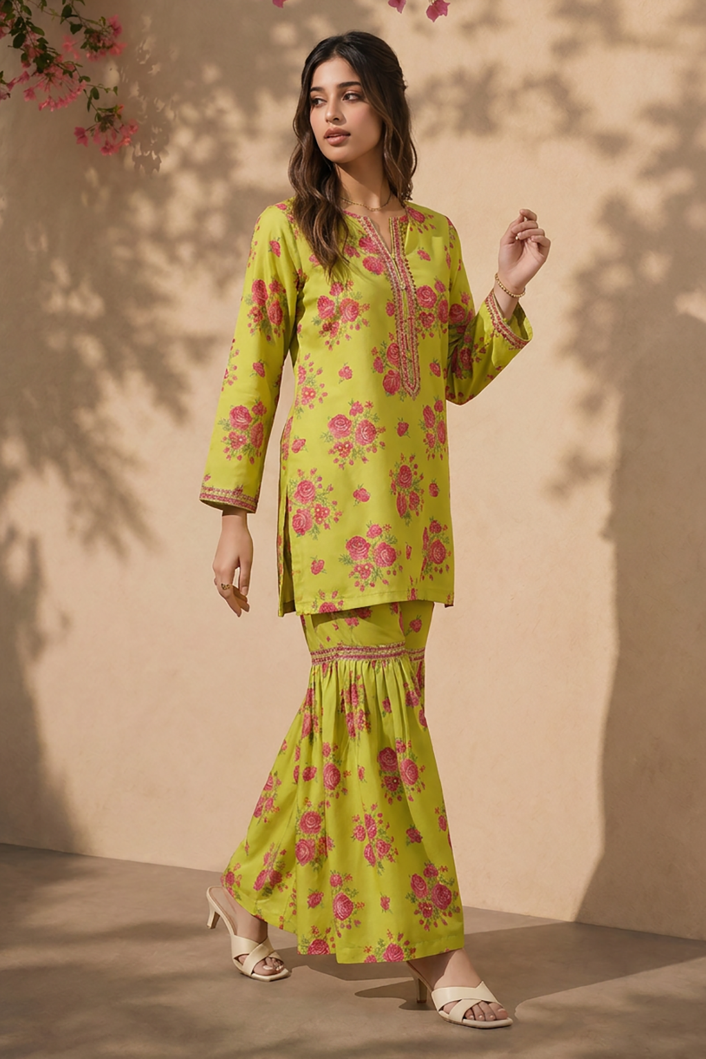 Embroidered Kurta Trouser - 2386