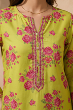 Embroidered Kurta Trouser - 2386
