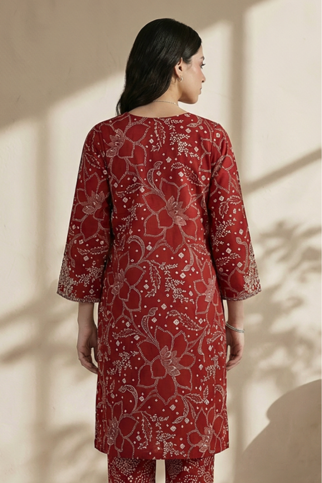 Embroidered Kurta Trouser - 2389