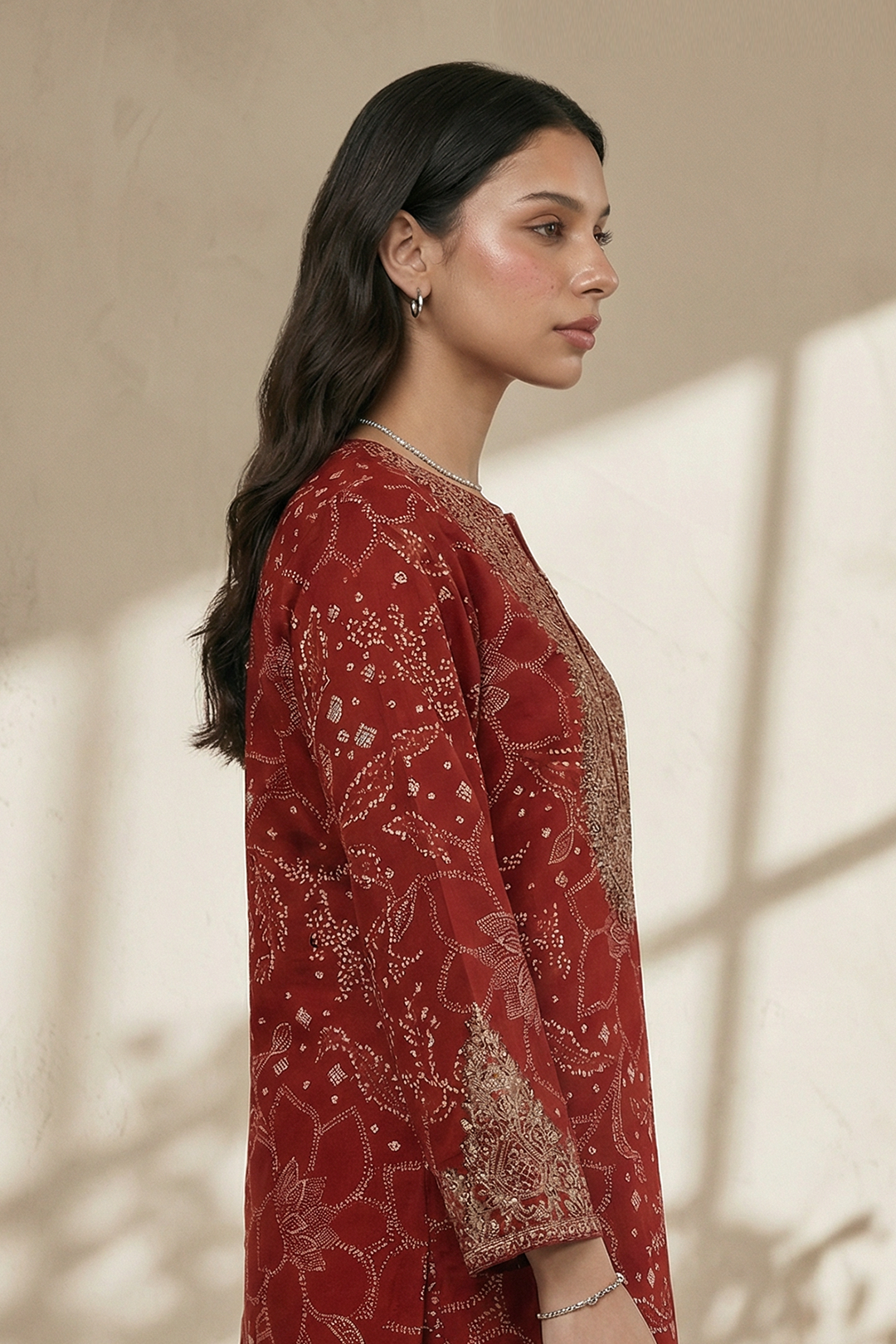 Embroidered Kurta Trouser - 2389