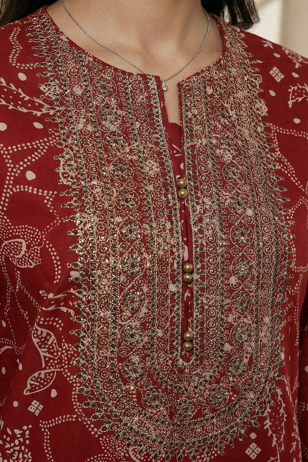 Embroidered Kurta Trouser - 2389