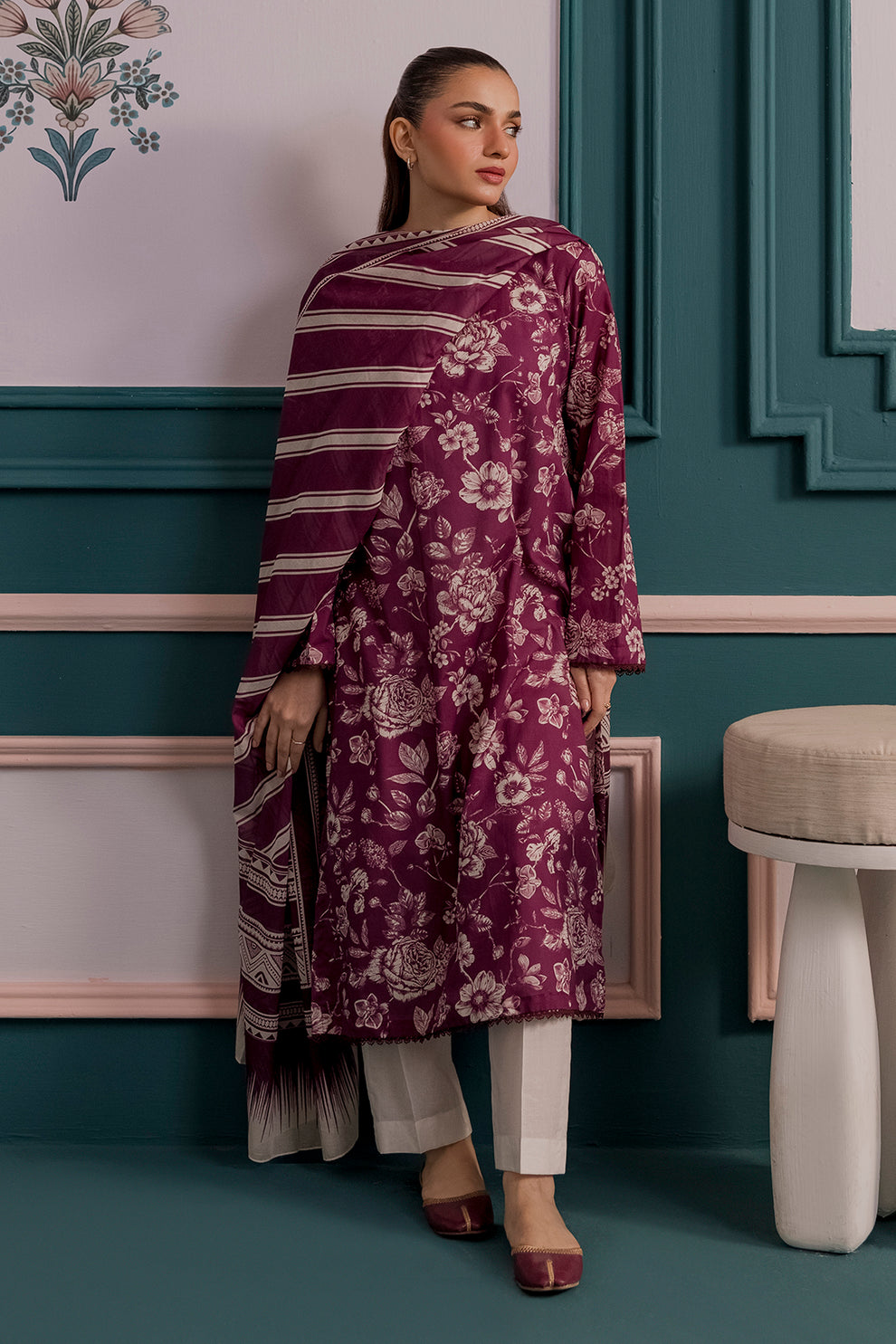 Purple Kurta Set for Women