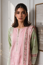 Embroidered Kurta Dupatta - 2423