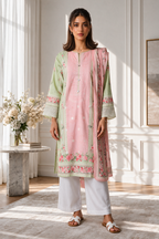 Embroidered Kurta Dupatta - 2423
