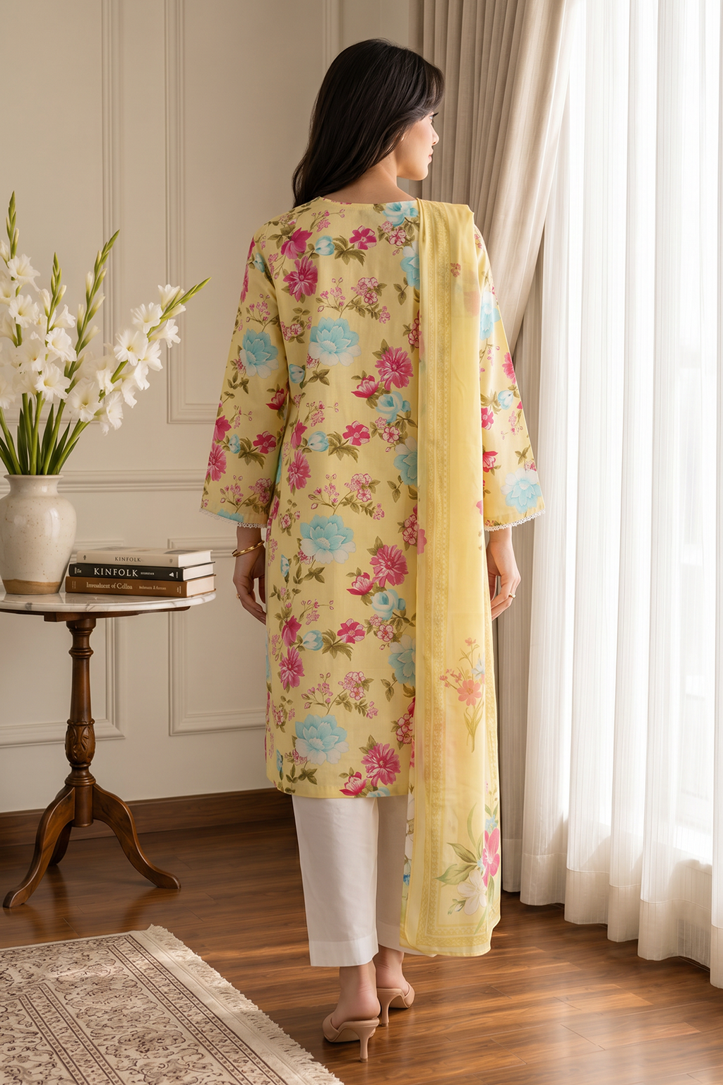 Embroidered Kurta Dupatta - 2429