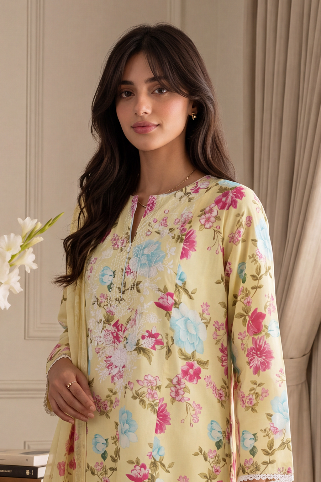 Embroidered Kurta Dupatta - 2429