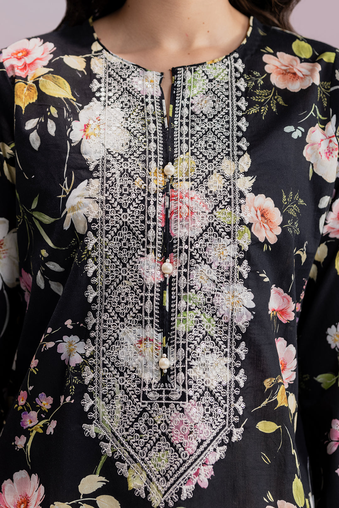 Embroidered Kurta Dupatta - 2433