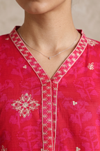Embroidered Kurta Dupatta - 2436