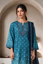 Embroidered Kurta Dupatta - 2437