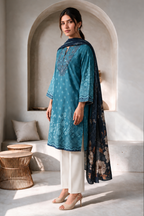 Embroidered Kurta Dupatta - 2437