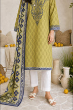Embroidered Kurta Dupatta - 2666