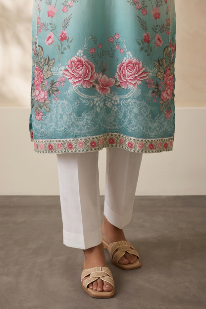 Embroidered Kurta Dupatta - 2667