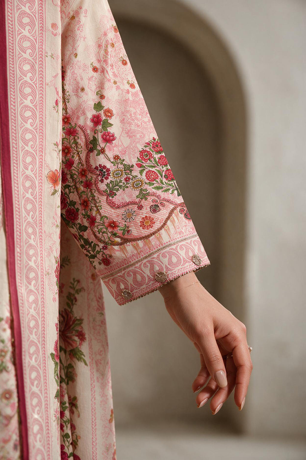 Embroidered Kurta Dupatta - 2671
