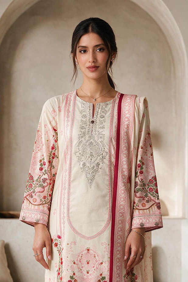 Embroidered Kurta Dupatta - 2671