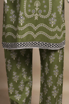 Embroidered Kurta Trouser - 2874