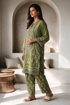 Embroidered Kurta Trouser - 2874