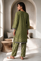 Embroidered Kurta Trouser - 2874