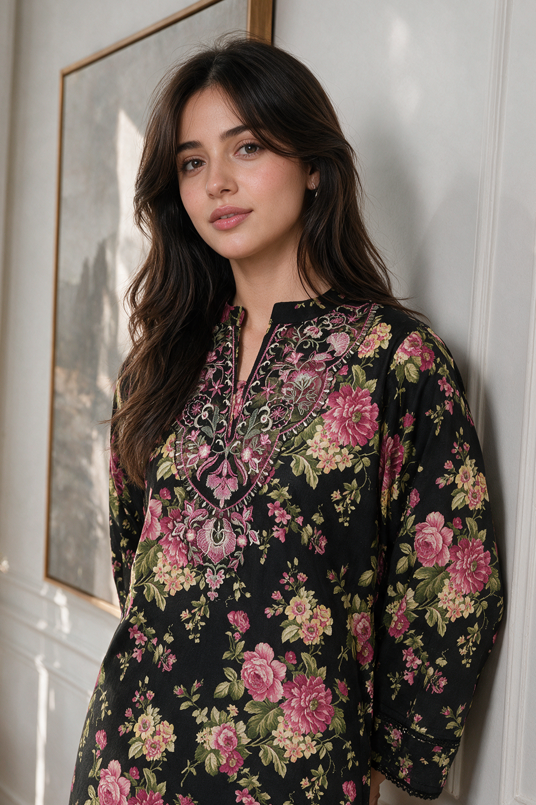 Embroidered Kurta Trouser - 2881