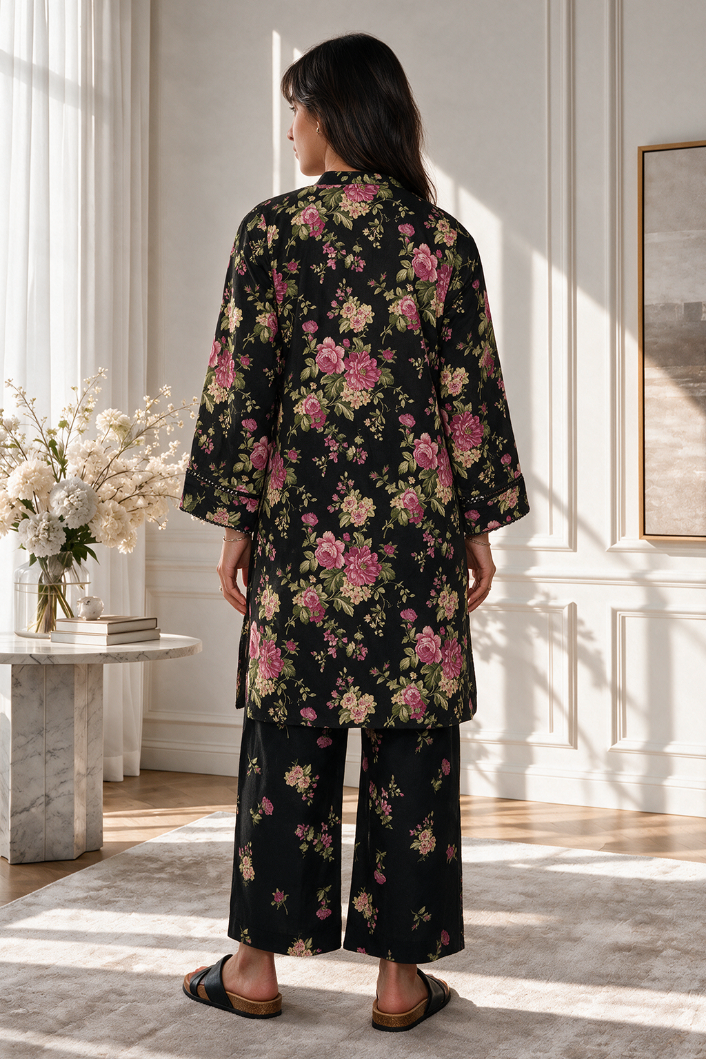Embroidered Kurta Trouser - 2881