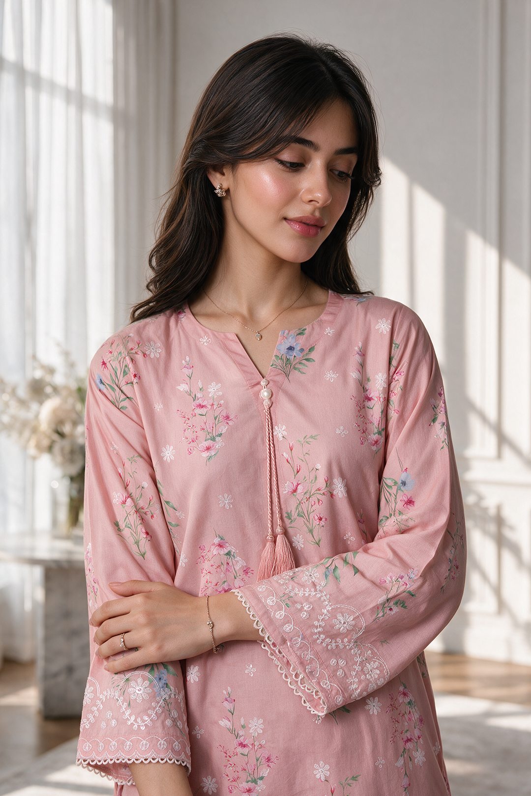 Embroidered Kurta Trouser - 2891