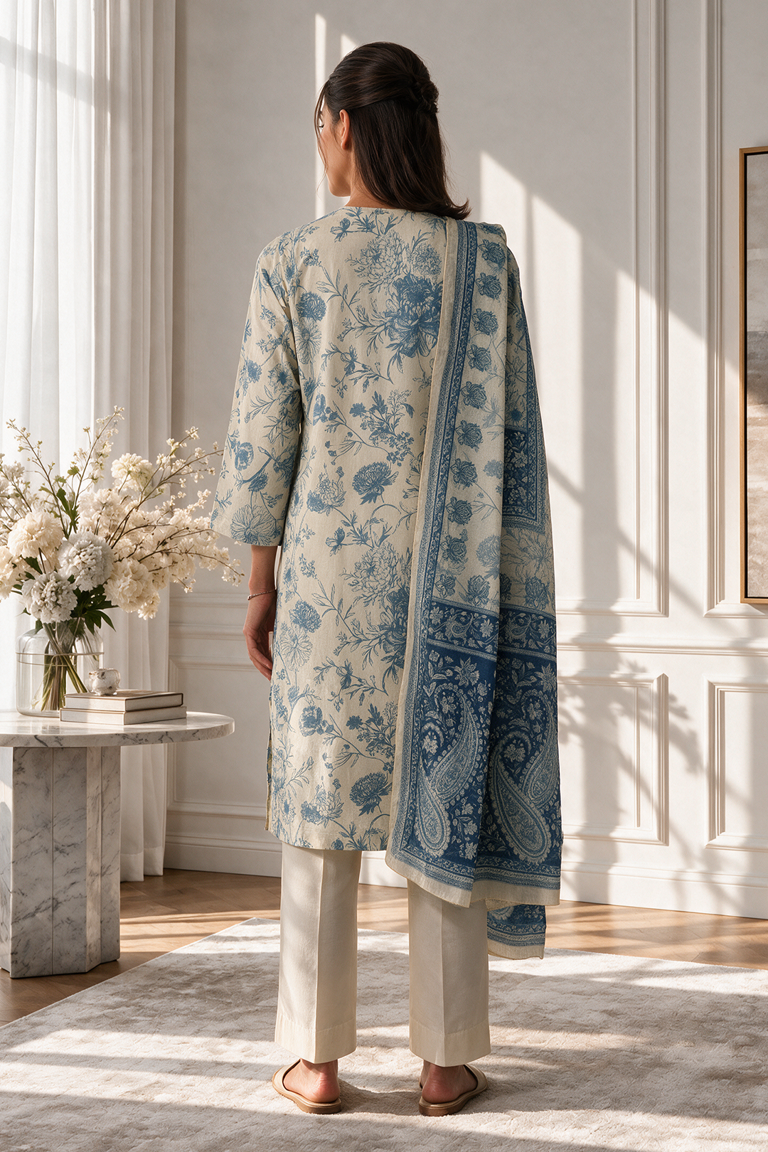 Embroidered Kurta Dupatta - 2921