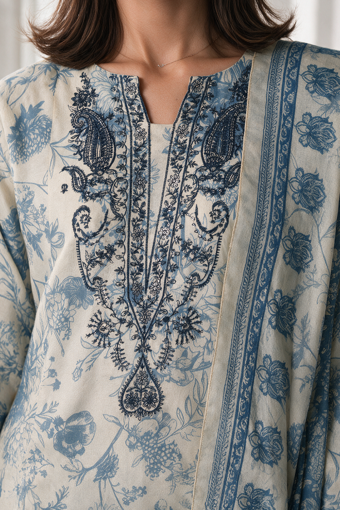 Embroidered Kurta Dupatta - 2921