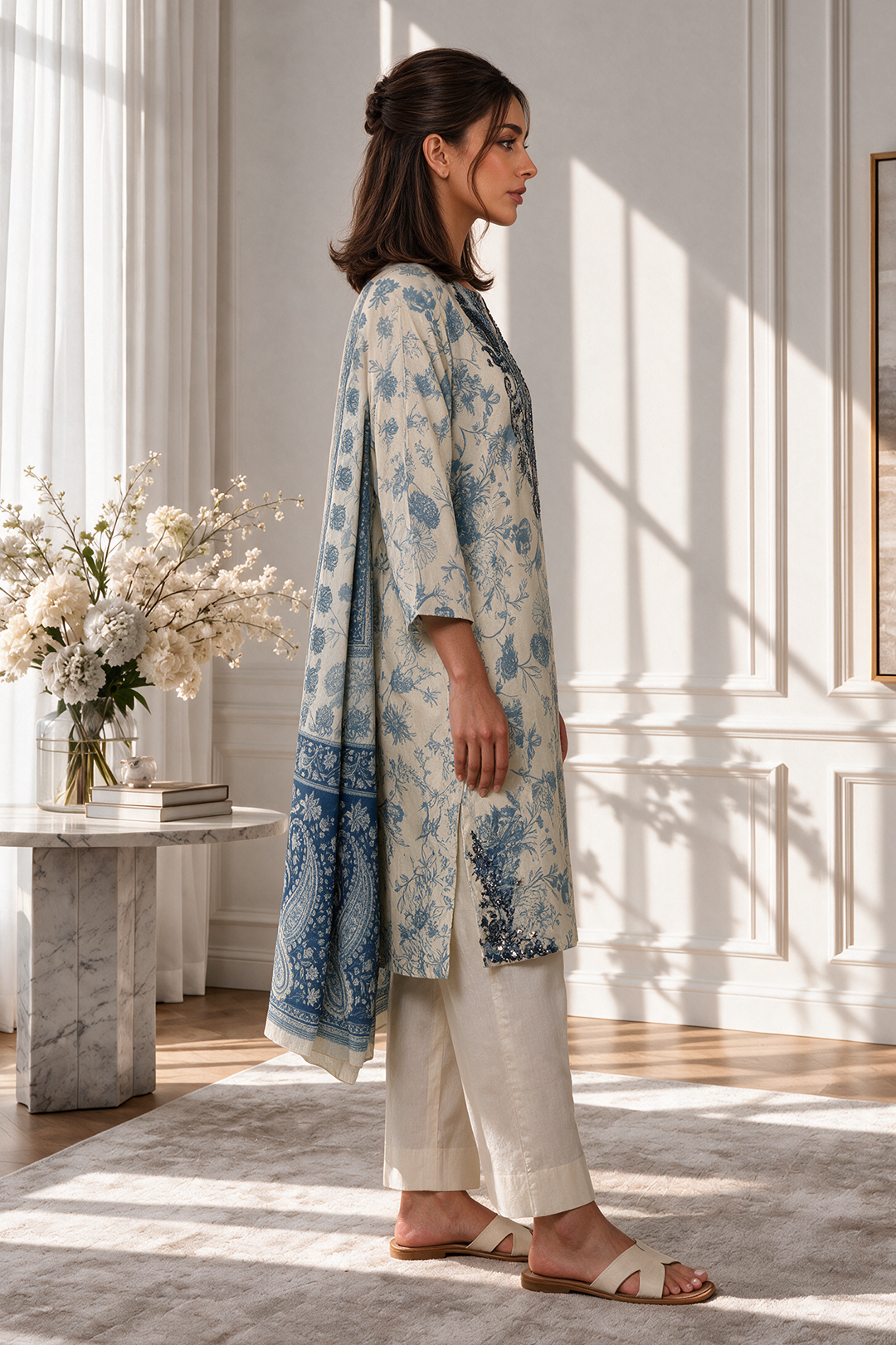 Embroidered Kurta Dupatta - 2921