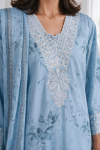 Embroidered Kurta Dupatta - 2923