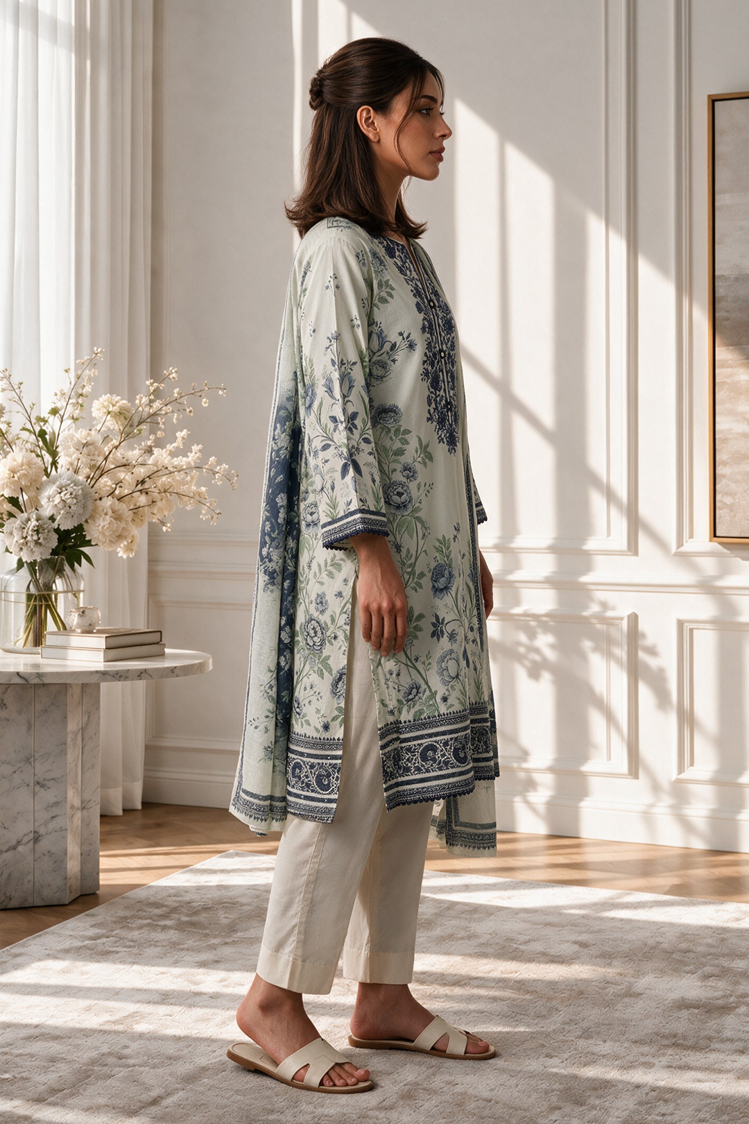 Embroidered Kurta Dupatta - 2927