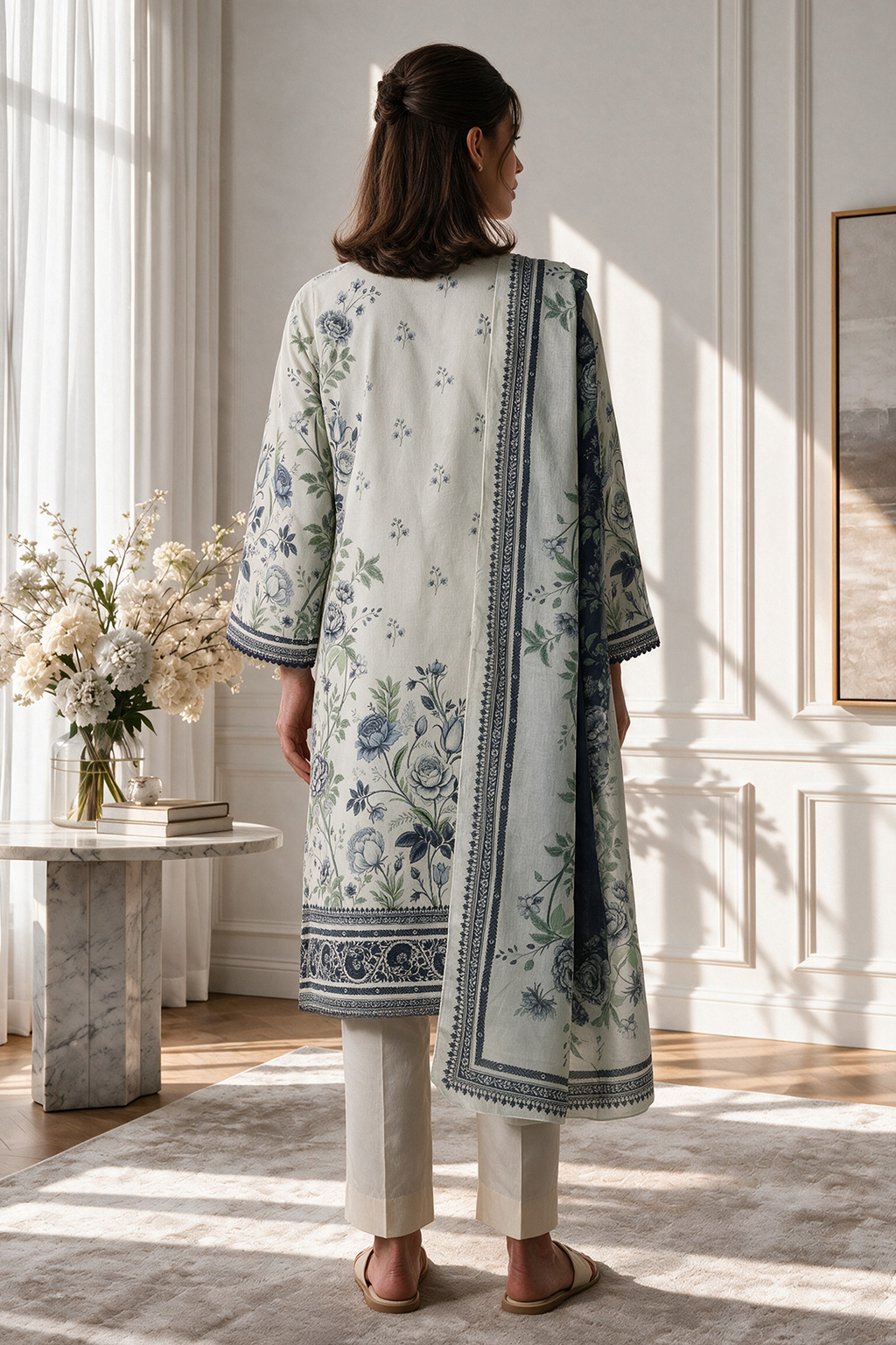Embroidered Kurta Dupatta - 2927