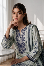 Embroidered Kurta Dupatta - 2927