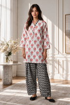 Embroidered Kurta Trouser - 3086